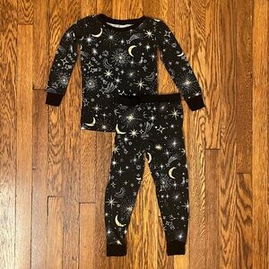 Little Sleepies Two Piece Pajama Set Metallic Star Print | 3T